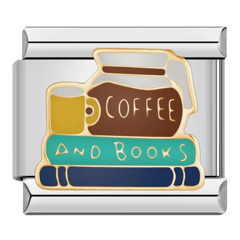 Coffee & Books Charm