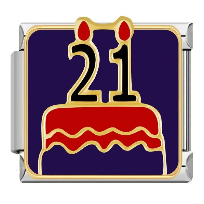 21st Birthday Cake Charm