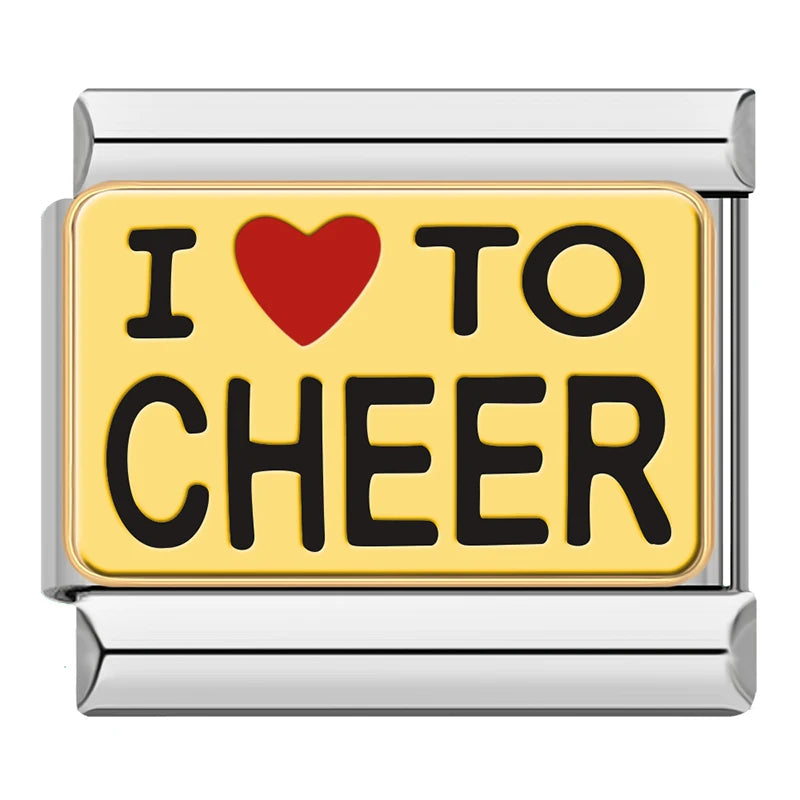 I Heart to Cheer Charm