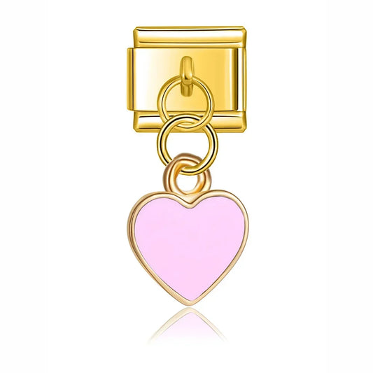 Light Pink Heart Pendant Charm