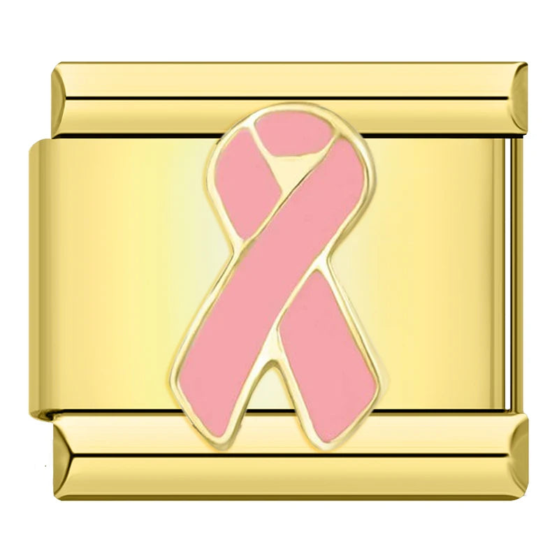 Pink Ribbon Breast Cancer Awareness Charm