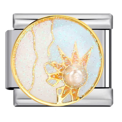 Pearl Sun Charm