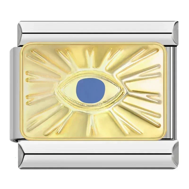 Gold Blue Eye Charm