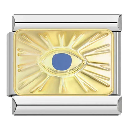 Gold Blue Eye Charm