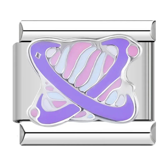 Purple and Pink Planet Charm