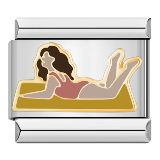 Sunbathing Girl Charm