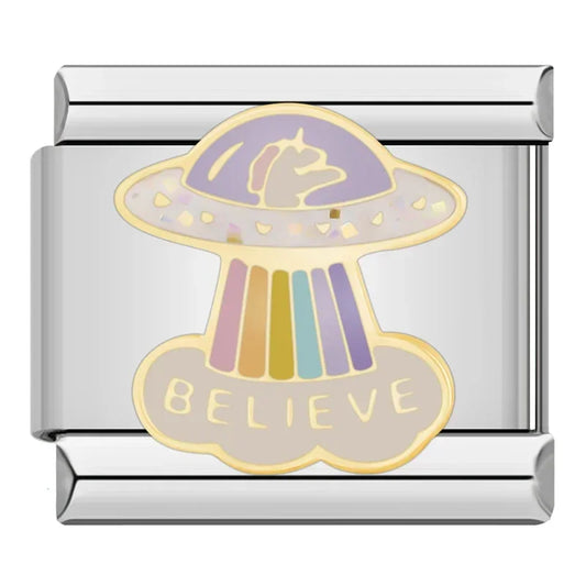 Believe UFO Charm