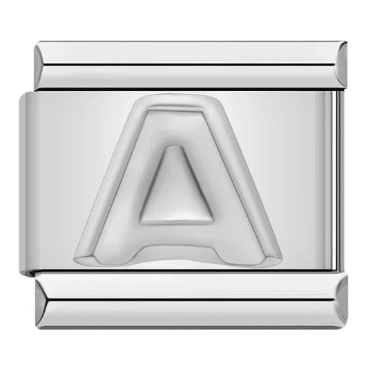 Modern Silver Letter Charms