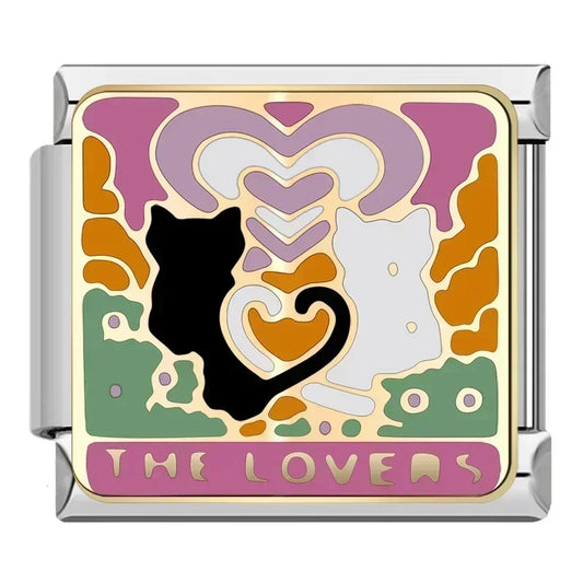 The Lovers Two Cats Charm