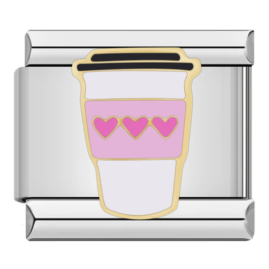 Pink Coffee Charm