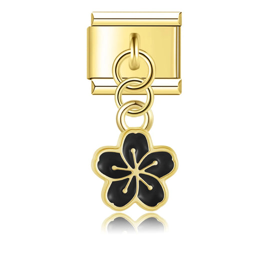 Black Cherry Blossom Pendant Charm