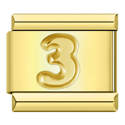 Gold Number Charms