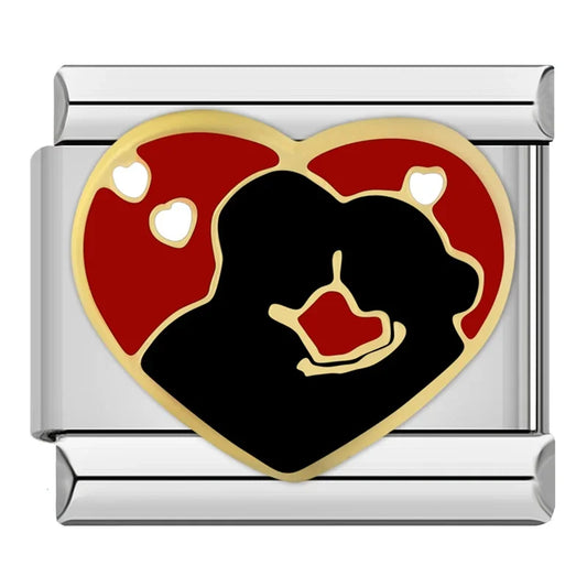 Breloque Cœur Rouge pour Couple