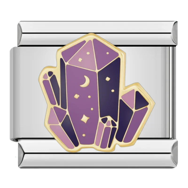 Purple Crystals Charm