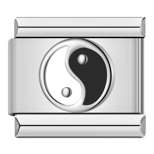 White Black Yin Yang Charm