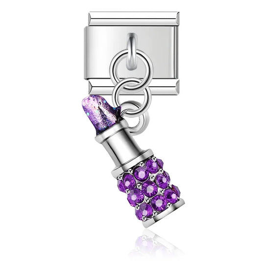 Purple Lipstick Pendant Charm
