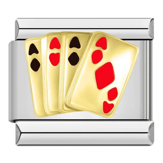 Gold Cards Silver Charm