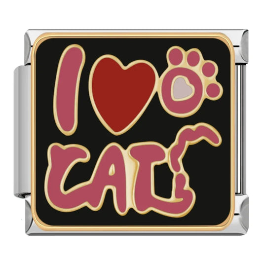 I Love Cats Charm