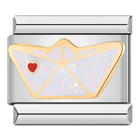 Glitter Paper Boat Charm