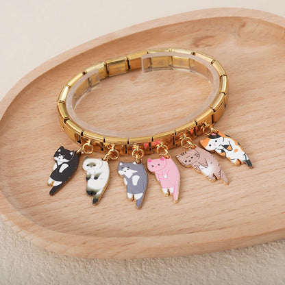 Orange Tan Cat Pendant Charm