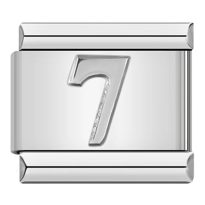 Silver Number Charms