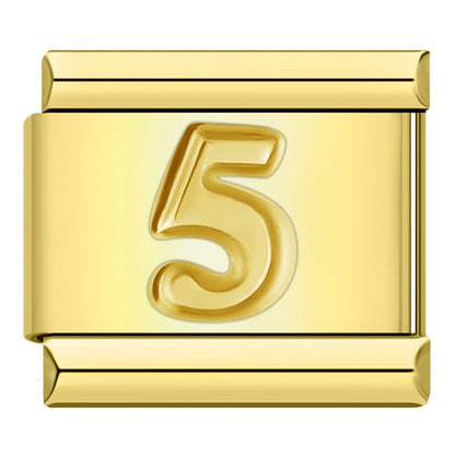 Gold Number Charms