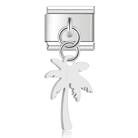 Silver Palm Tree Pendant Charm