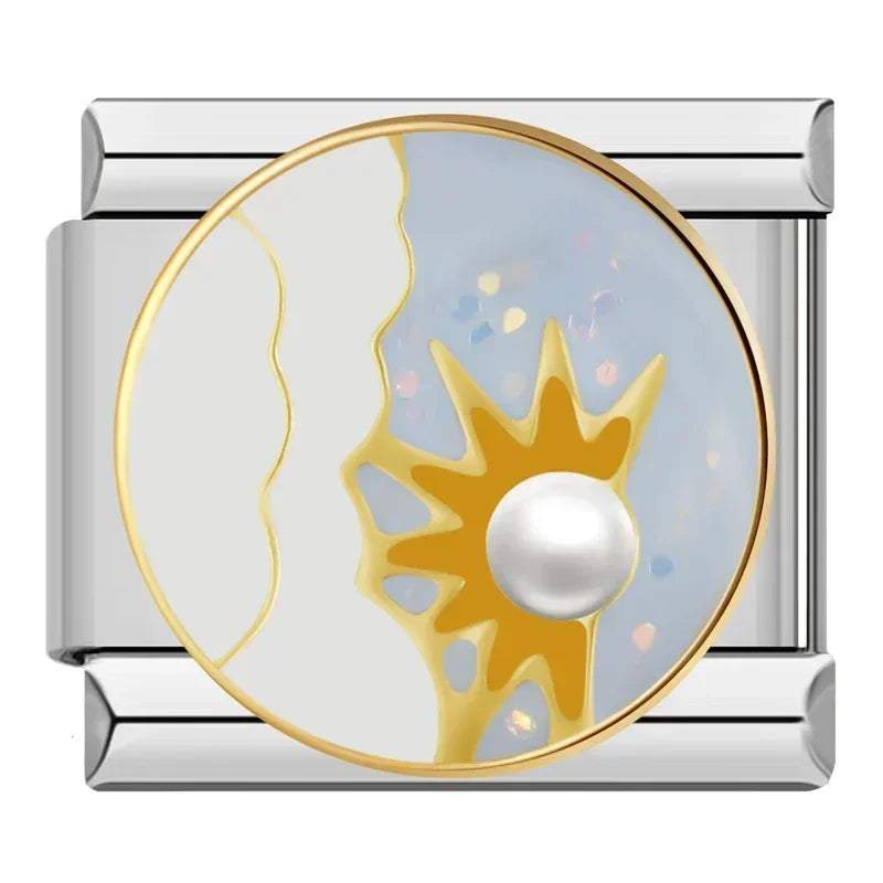 Pearl Sun Charm