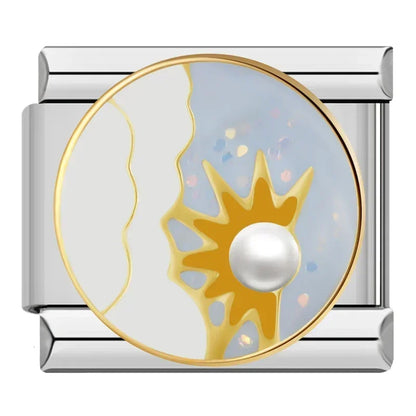 Pearl Sun Charm