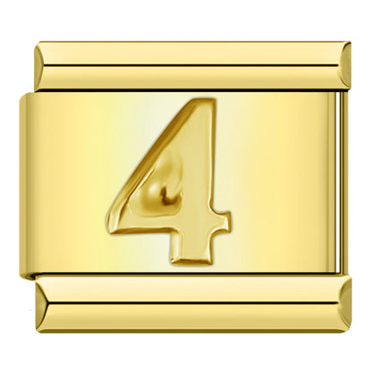 Gold Number Charms