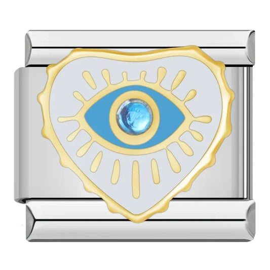White Eye Blue Gem Charm