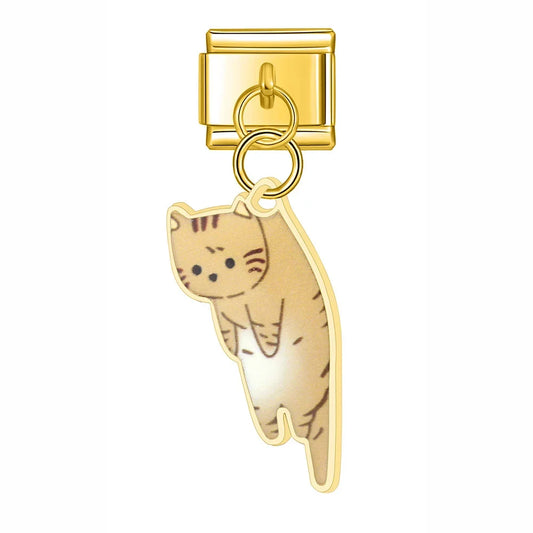 Orange Tan Cat Pendant Charm