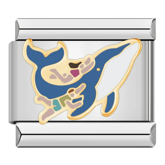 Whale Swimming Charm