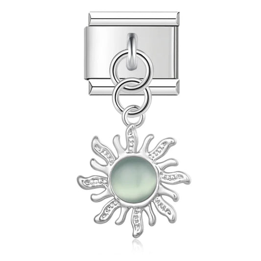 Green Sun Pendant Charm