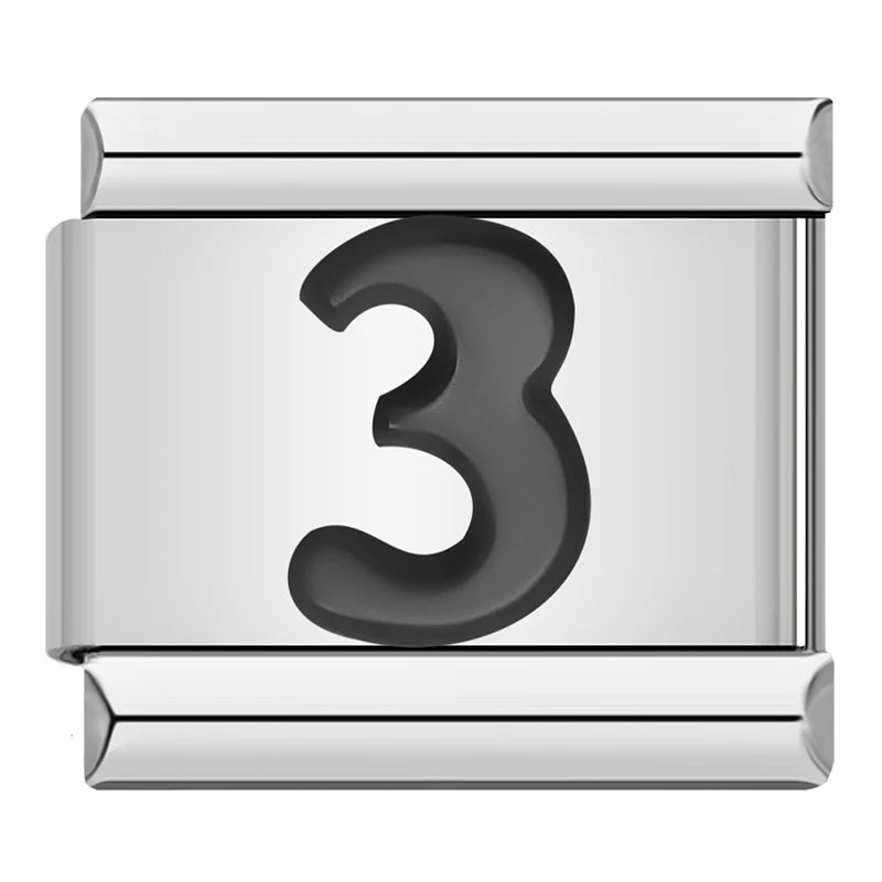 Black Number Charms