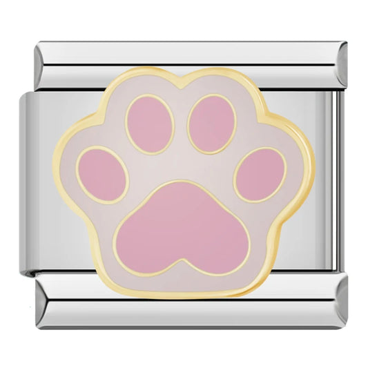 Pink Paw Print Charm