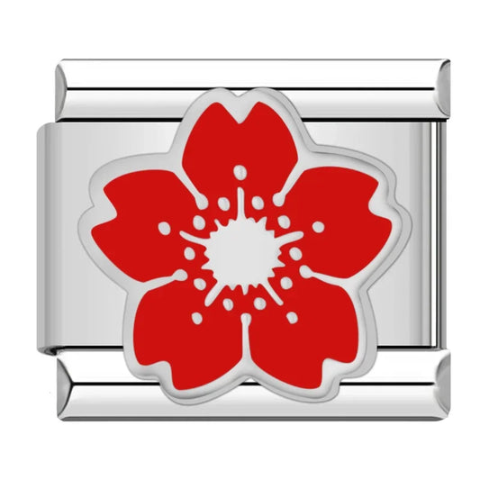Charm Fleur de Cerisier Rouge