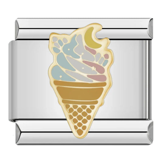 Moon Ice Cream Cone Charm