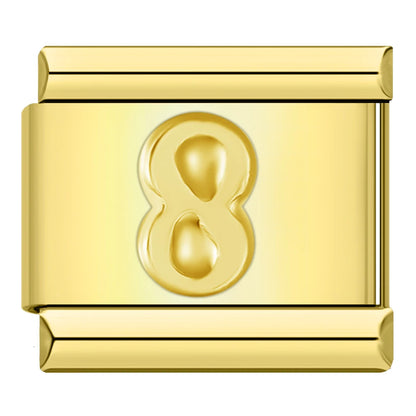 Gold Number Charms