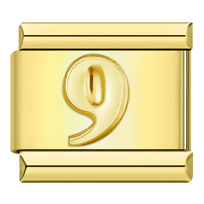 Gold Number Charms