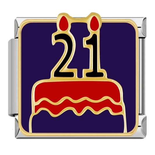 21st Birthday Cake Charm