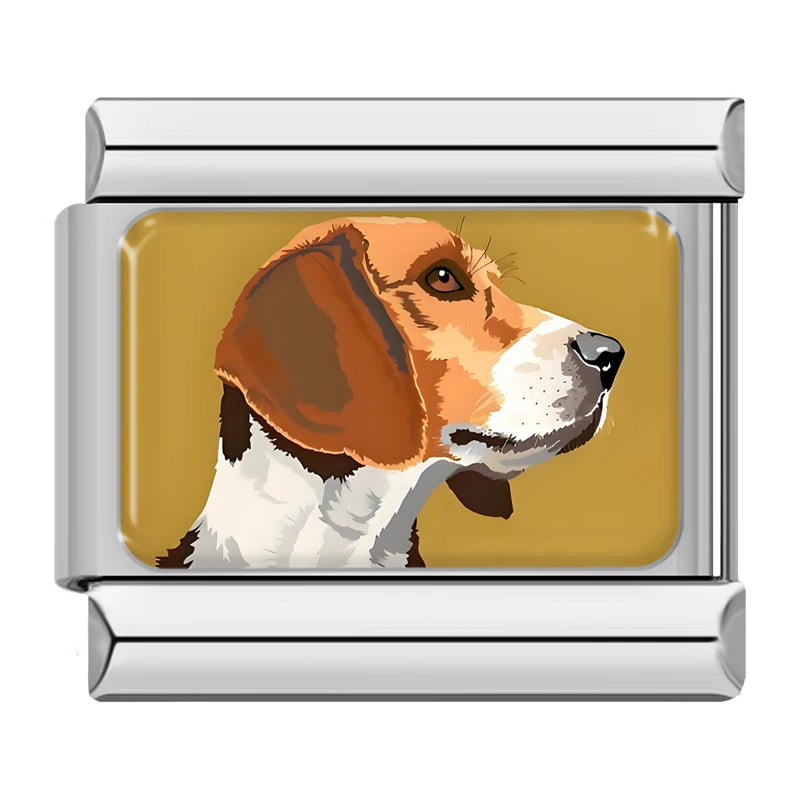 Beagle Side Profile Dog Charm