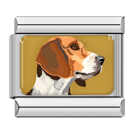 Beagle Side Profile Dog Charm