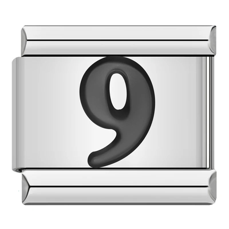Black Number Charms