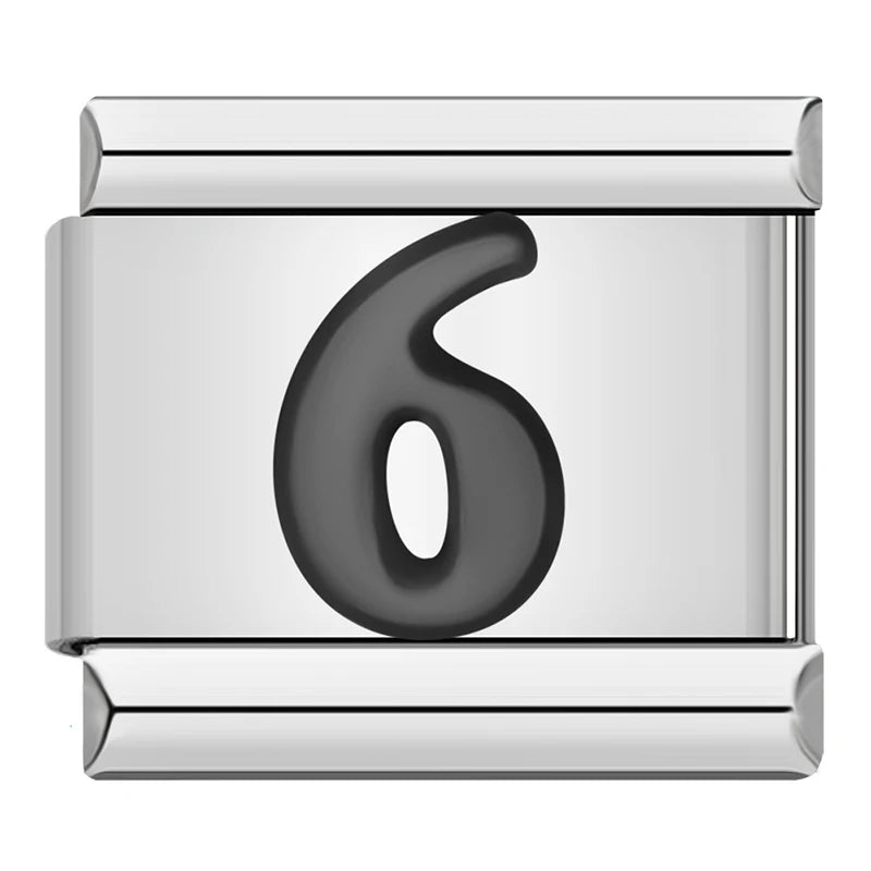 Black Number Charms