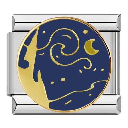Starry Night Circle Charm