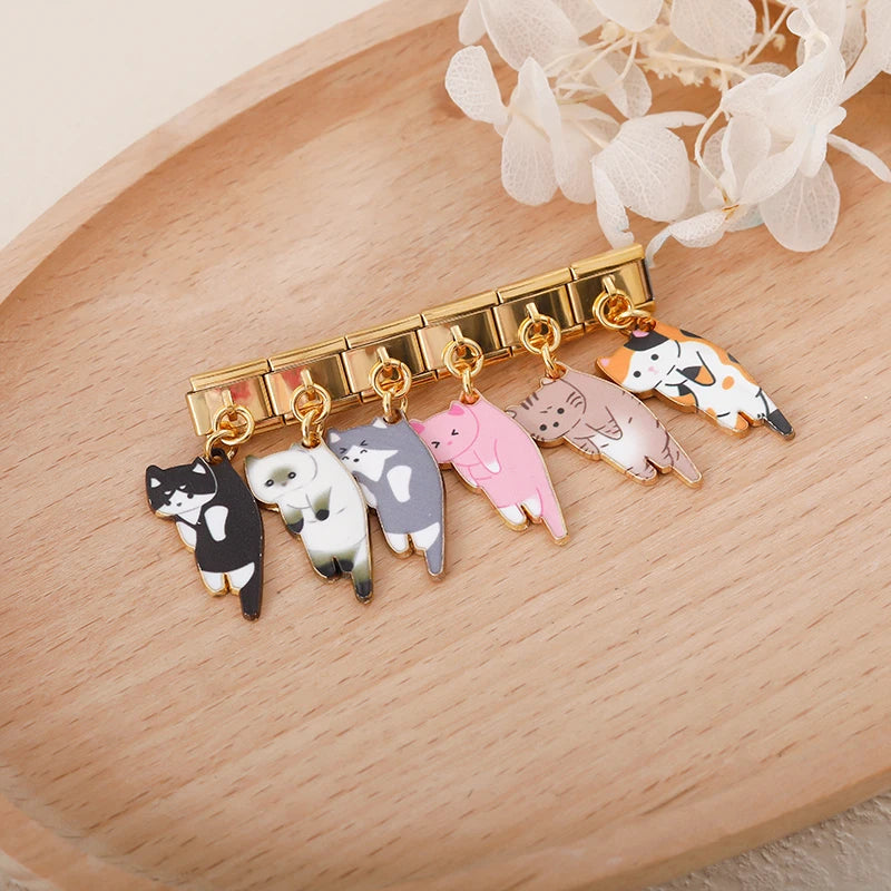 White Siamese Cat Pendant Charm