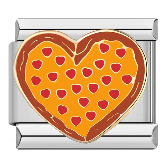 Pizza Heart Charm