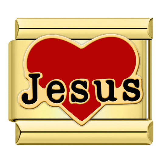 Jesus Red Heart Charm