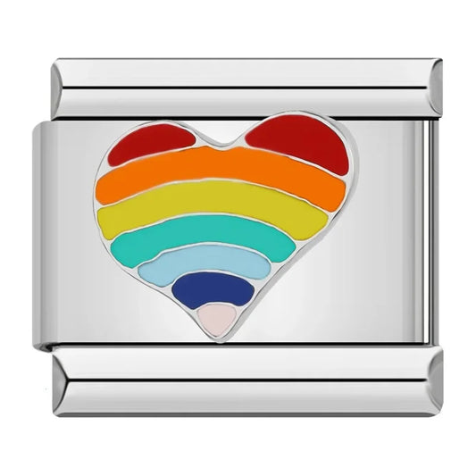 Breloque Cœur Arc-en-ciel